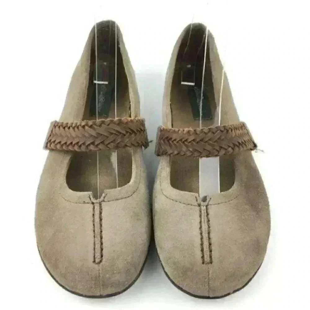 Eddie Bauer Flats 8 Delight Pine Suede Maryjanes